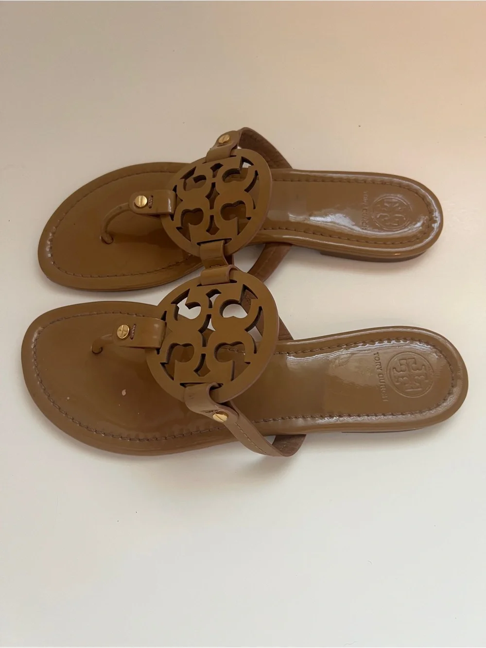 Tory Burch Patent Leather Miller Sandals